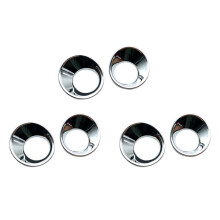 6X Front Fog Lamp Light Cover for 2020 2021 for Car Styling ABS Chrome