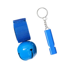 Alarme de Camping en plein air, cloches d'ours, sifflement-Bleu