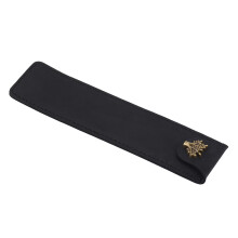 2X Genuine Leather Pen Pouch Holder Single Pencil Bag Pen Case with Snap Button for Rollerball Fountain Ballpoint Pen