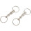 8Pcs Heavy Duty Double Porte-Cles Pull Apart Snap Lock Support D'Anneau Tournant 3