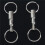 8Pcs Heavy Duty Double Porte-Cles Pull Apart Snap Lock Support D'Anneau Tournant 8