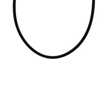 4 Pcs 3mm Black Rubber Cord Necklace with Stainless Steel Closure - 18 Inch