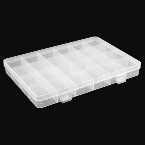 3X 24 Compartments Plastic Box Case Jewelry Bead Storage Container  Organizer 2