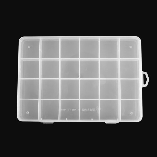 3X 24 Compartments Plastic Box Case Jewelry Bead Storage Container  Organizer