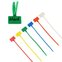 1250 Pcs 7 Colors Nylon Cable  Ties Self-Locking Cord Write  Ethernet Wire Zip Mark Tags Power Marking Label
