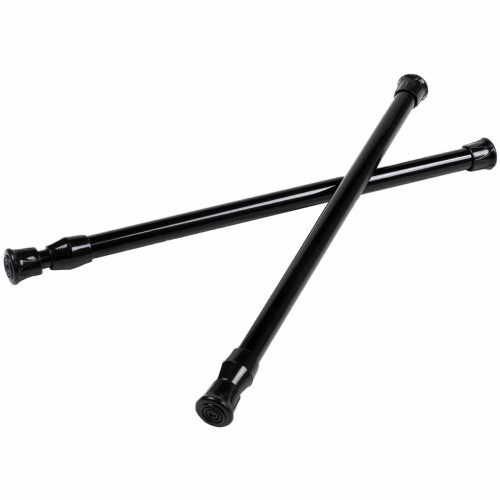 10 Pack Cupboard Bars Tensions Rod Spring Curtain Rod for DIY Projects, Extendable Width, 11.81 to 20 Inches (Black) 2