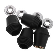 4pcs Bass Drum Rubber Feet with Locking Nuts for Drum Leg Replacement and Stability