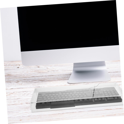 Clear Acrylic Keyboard Cover Dustproof Transparent Protector with Visible Ergonomic Fit 1