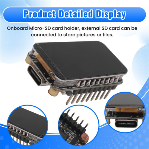 Placa de Desenvolvimento ESP32 C6, Tela LCD de 1,47 Polegadas, 172x320 com Luz RGB, Slot para Cartão , Compatível com para WiFi e 1