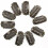 30pcs Brown Snap Clips U-Shape Metal Clips for Hair Extensions DIY 3