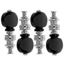 4pcs Black Nickel Ukulele Tuning Pegs Set with Ergonomic Grip and Stable Performance