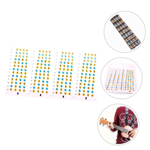 Ukulele Fretboard Stickers for Beginners Fast Learning Aid Easy Peel Scale Note Decals 1
