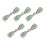 Silk Like Satins Button For-Disk Buckle A71 Light Green 1