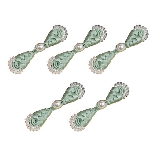 Silk Like Satins Button For-Disk Buckle A71 Light Green