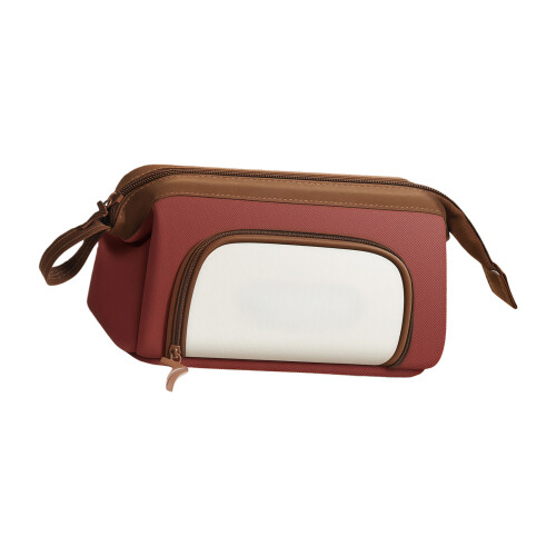Pencil Pouches Makeup Bag Pen Case Desktop Pen Holders-Red