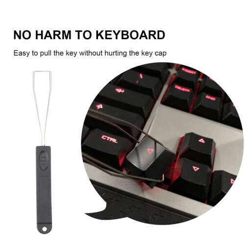 2pcs Mechanical Keyboard Keycap Puller and Cleaning Tool with Durable Steel Wire for Easy Removal 2