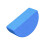 Stretching Half Moon Balance Block Nonslip Foam Training-Blue 1