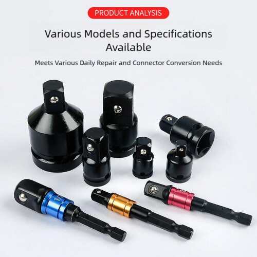 High Hardness Steel Impact Socket Adapter AntiSlip-9 piece set 2