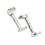 1/2 Size Violin Chinrest Screws, Adjustable Silver Hardware, Durable Metal Replacement Set 1