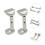 1/2 Size Violin Chinrest Screws, Adjustable Silver Hardware, Durable Metal Replacement Set 3