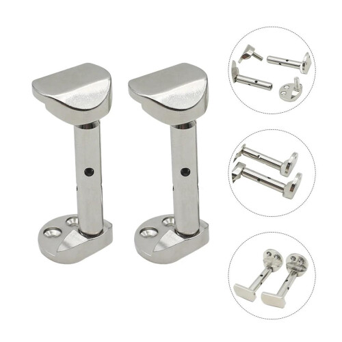 1/2 Size Violin Chinrest Screws, Adjustable Silver Hardware, Durable Metal Replacement Set 2