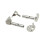 1/2 Size Violin Chinrest Screws, Adjustable Silver Hardware, Durable Metal Replacement Set 5