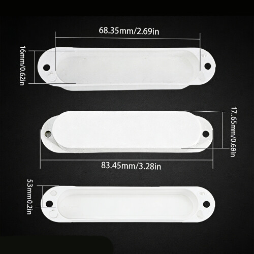 Elegant White Guitar Pickup Protector Plastic Texture Guitar 2