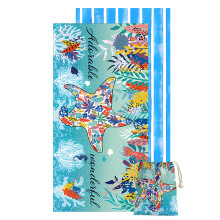 Portable Microfiber Beach Towel 80x160cm Fast Drying-SM14