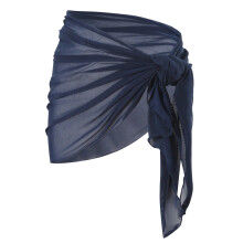 Trendy And Breathable Beach Short Skirt Coverup-navy blue M