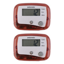 Petit podomètre numérique avec podomètre de marche à-Rouge