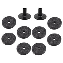 Drum Felt Pad Set with Non Slip Sleeves for Drum Kit Accessories Noise Reduction and Durable Protection