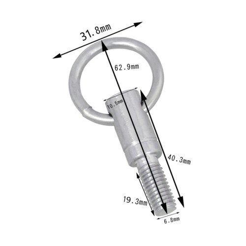 Silver Snare Drum Strap Holder Screw for Secure Attachment and Easy Installation 1
