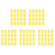 100 Bicchieri di Carta (9 Once) - Pianura Tinta Unita Birthday Party Tableware Catering (Giallo)
