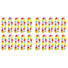 20 Pack Hawaiian Leis Flower Chains Tropical Flower Chain Perfect Welcome to Your Beach, Pool and Cocktail Party