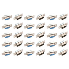15Pairs 30Pcs Db9 Male and Female Rs232 9 Pin Wire Solder Serial Port Plug Connectors