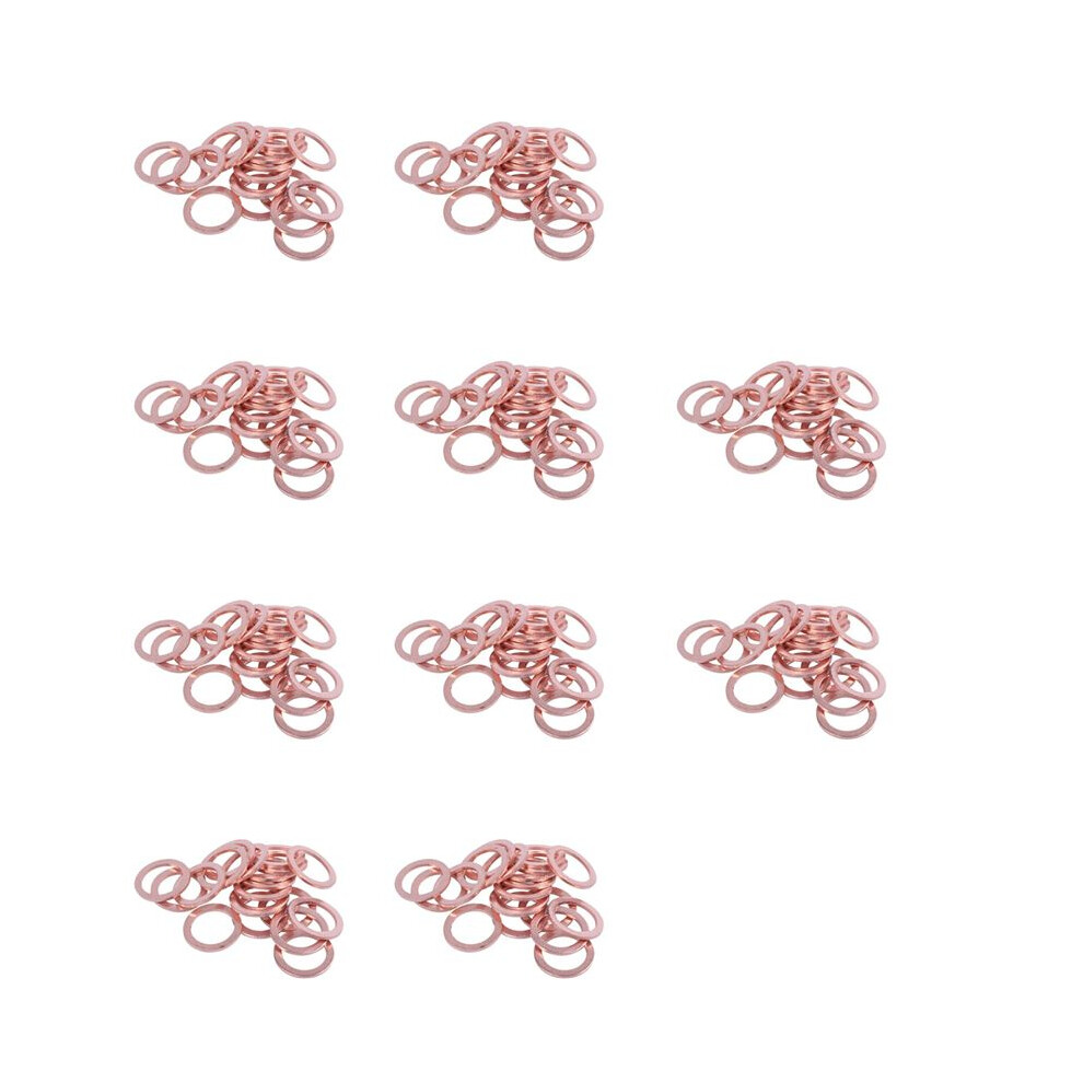 200 Pcs 10Mm X 14Mm X 1Mm Copper Washer Seal Spacer Seal 6032404836255