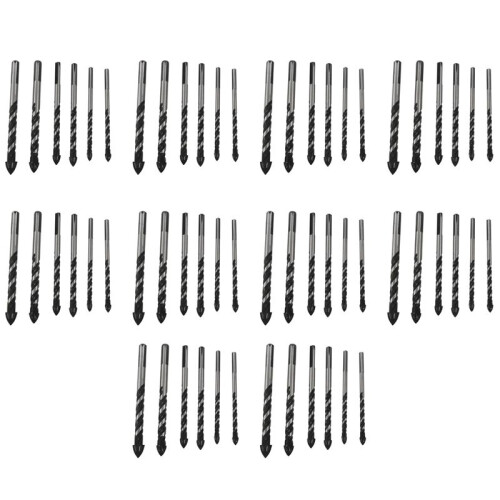 60PCS Ceramic Tile Drill Bits,Masonry Drill Bits Set for Glass, Brick, Concrete, Wood Tungsten Carbide Tip