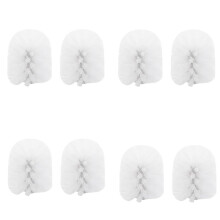 Accesorios de BañO de Repuesto de Repuesto Cepillos de Limpieza de Inodoro de PláStico Liso Porta Cabezales  (8X Cabezas Blancas)