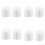 Replacement Spare Bathroom Accessory Plain Plastic Toilet Cleaning Brushes  Holders White (8x White Heads) 2