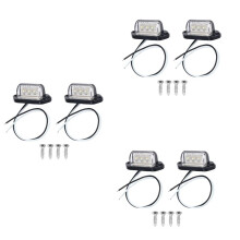 6X Number Plate Lights Led License Plate Light Rear Lamps Universal 12v 24v for Car Trailer Vehicle Truck