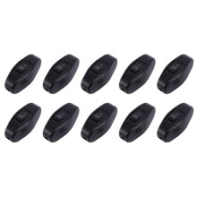 10X Black Bedroom Off Button in 6A/250VAC 10A/125VAC