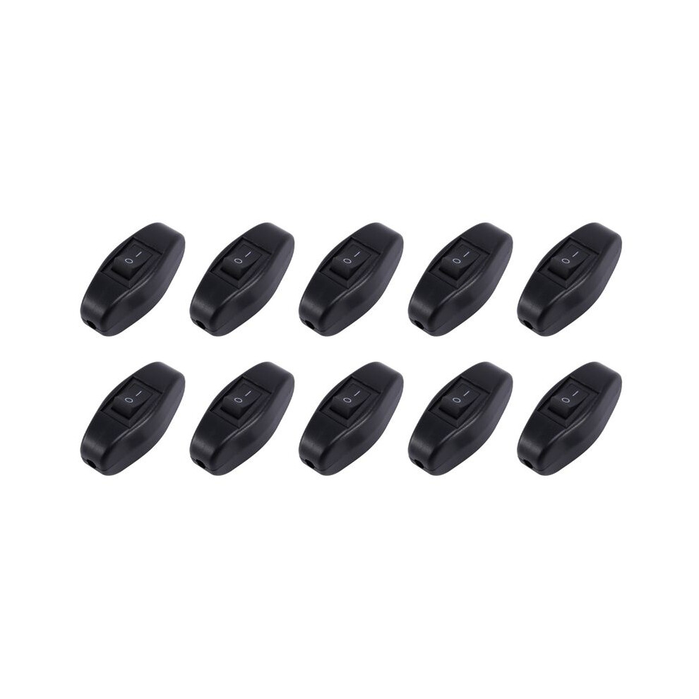 10X Bedroom Off Button In 6A/250Vac 10A/125Vac Black 4713332007079
