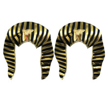 2X Costume da Faraone Egiziano Cappello da Faraone Copricapo da Re Placcato Nel Oro per Feste Un Tema Halloween Dress