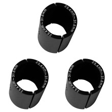 3X MTB Bike Handlebar Bar Shim Spacer Stem Reducer Size Reducing Bushing Sleeve 25.4mm to 31.8mm Bar Bore Adapter Black