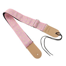 Pink Guitar Strap with Chic Design, Secure Support and Universal Fit for Acoustic Electric Bass Guitars