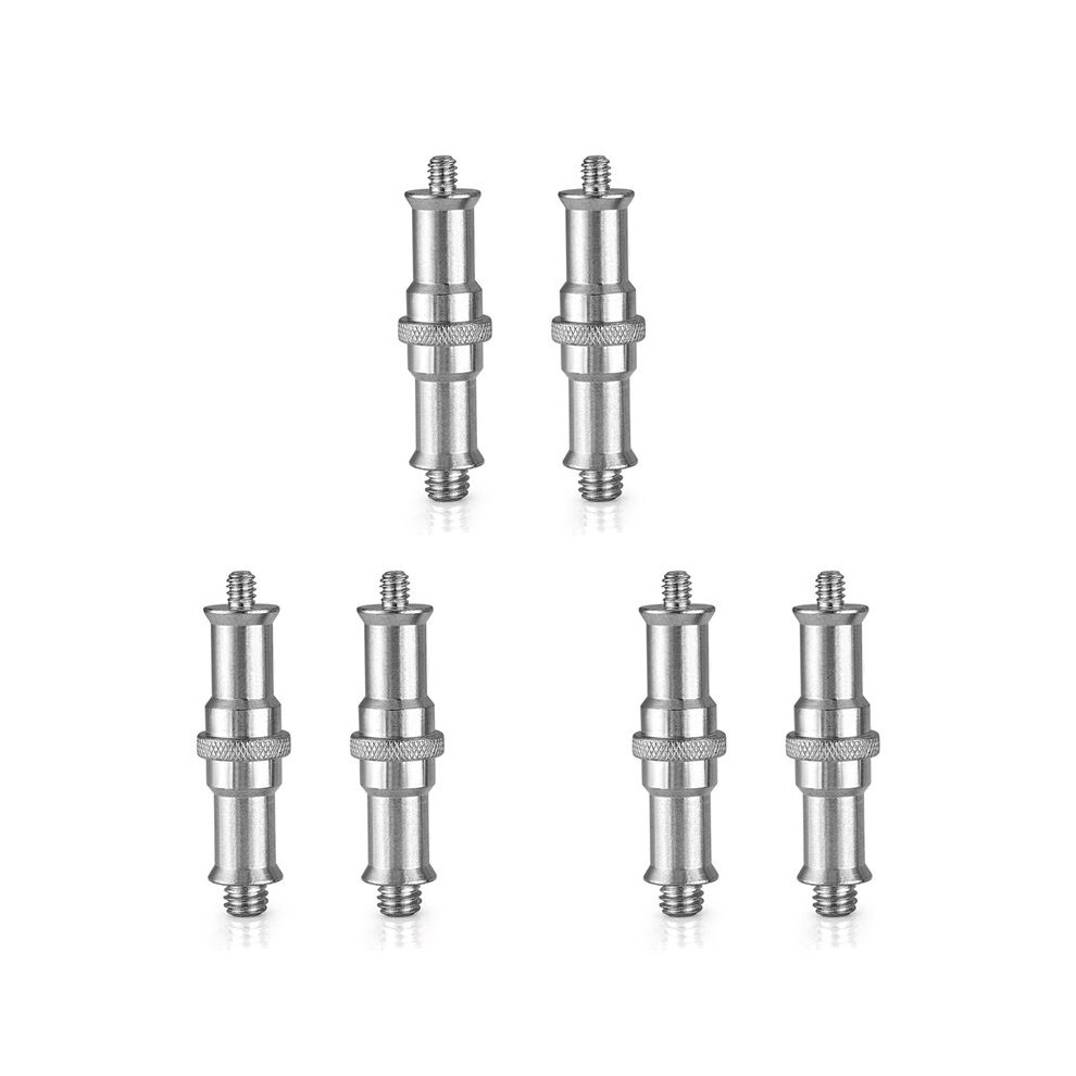 Photos - Cable (video, audio, USB) 6 Pieces Standard 1/4 to 3/8 Inch Metal Male Converter Threaded Screw Adapter Spigot Stud for Studio Light Stand