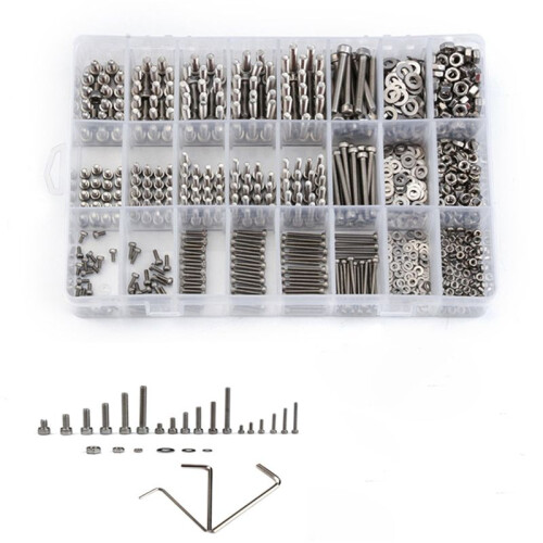 2160PCS M2/M3/M4 Stainless Steel Hex Socket Bolt and Nuts Set Fastener Hardware Hexagon Socket  Cap Screws 2