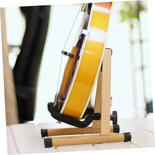 Folding Mandolin Stand Adjustable Fit Removable Wooden Base Lightweight Stable Holder 2