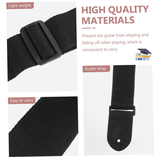 2pcs Padded Acoustic Guitar Strap Set with Thickened Shoulder Padding and Secure Attachment 2