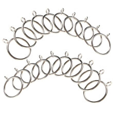 120 Pack Curtain Rings, 38mm Internal Diameter Iron Curtains Rings Hanging Rings for Curtains and Rods, Silver